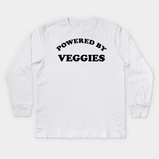 Powered By Veggies Kids Long Sleeve T-Shirt